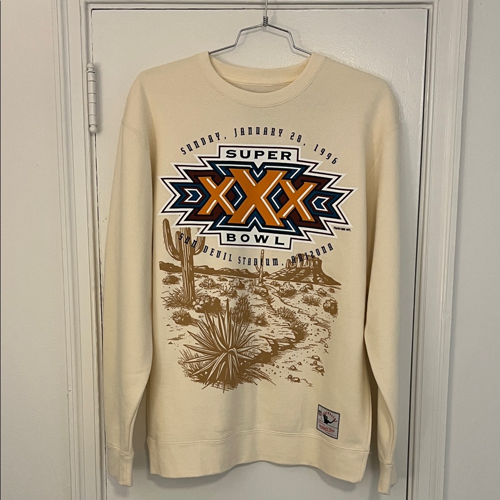 Mitchell & Ness Cream Super Bowl XXX Crewneck Sweater